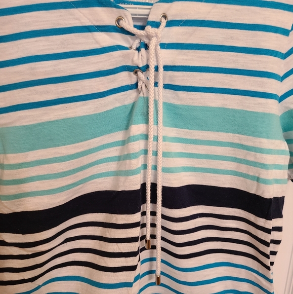 🌟4/$15 Allison Daley Striped T-Shirt Size Small Petite - Picture 2 of 5